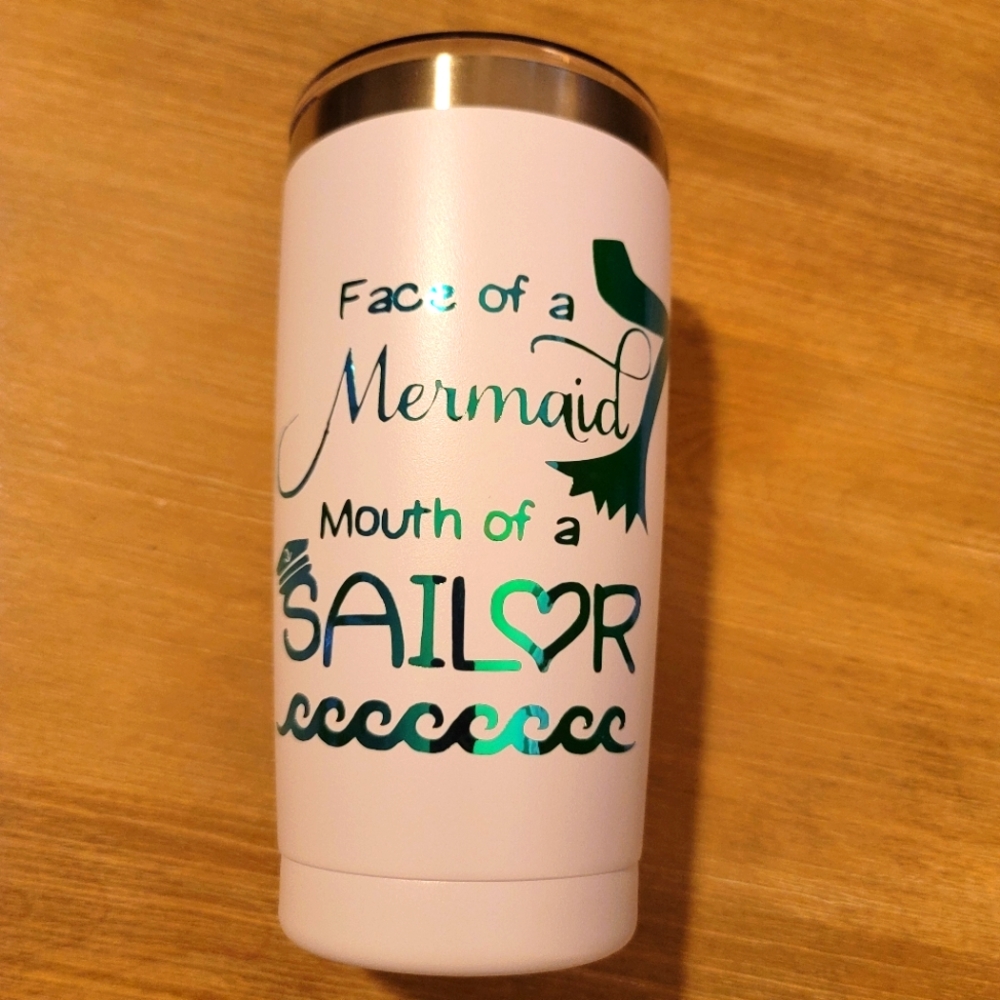 20 oz Tumbler- Handmade Mermaid/Sailor